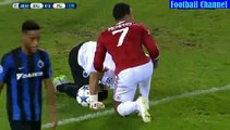 Sinan Bolat Injured in a duel with Depay - Club Brugge v. Manchester United 26.08.2015