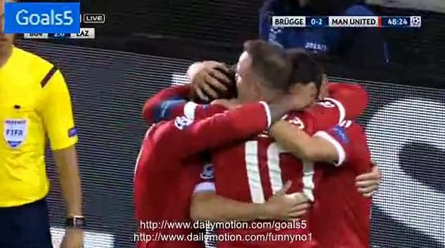 Wayne Rooney 2 nd Goal Club Brugge 0 - 2 Manchester United Champions League 26-8-2015