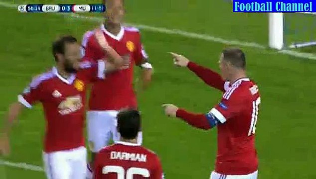 Wayne Rooney Hattrick Goal - Club Brugge vs Manchester United 0-3 *26.08.2015