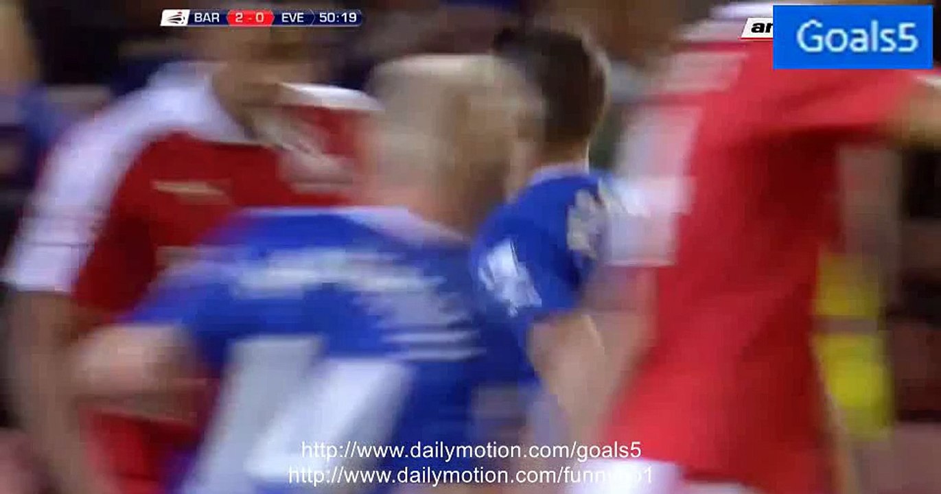 Kevin Mirallas Goal Barnsley 2 - 1 Everton Capital One Cup 26-8-2015