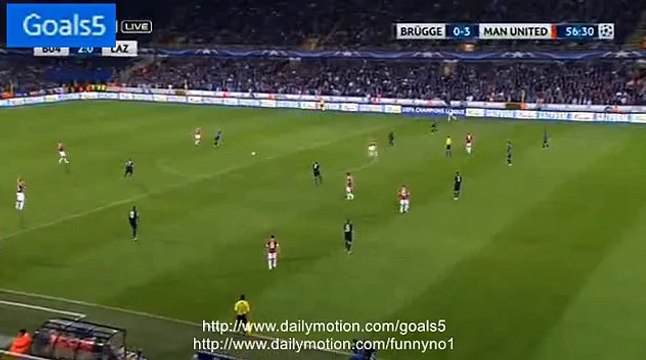 Wayne Rooney 3 rd Goal Club Brugge 0 - 3 Manchester United Champions League 26-8-2015