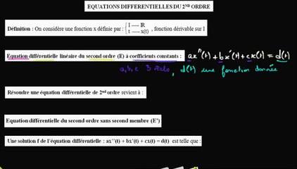 Vocabulaire - résoudre une équa. diff