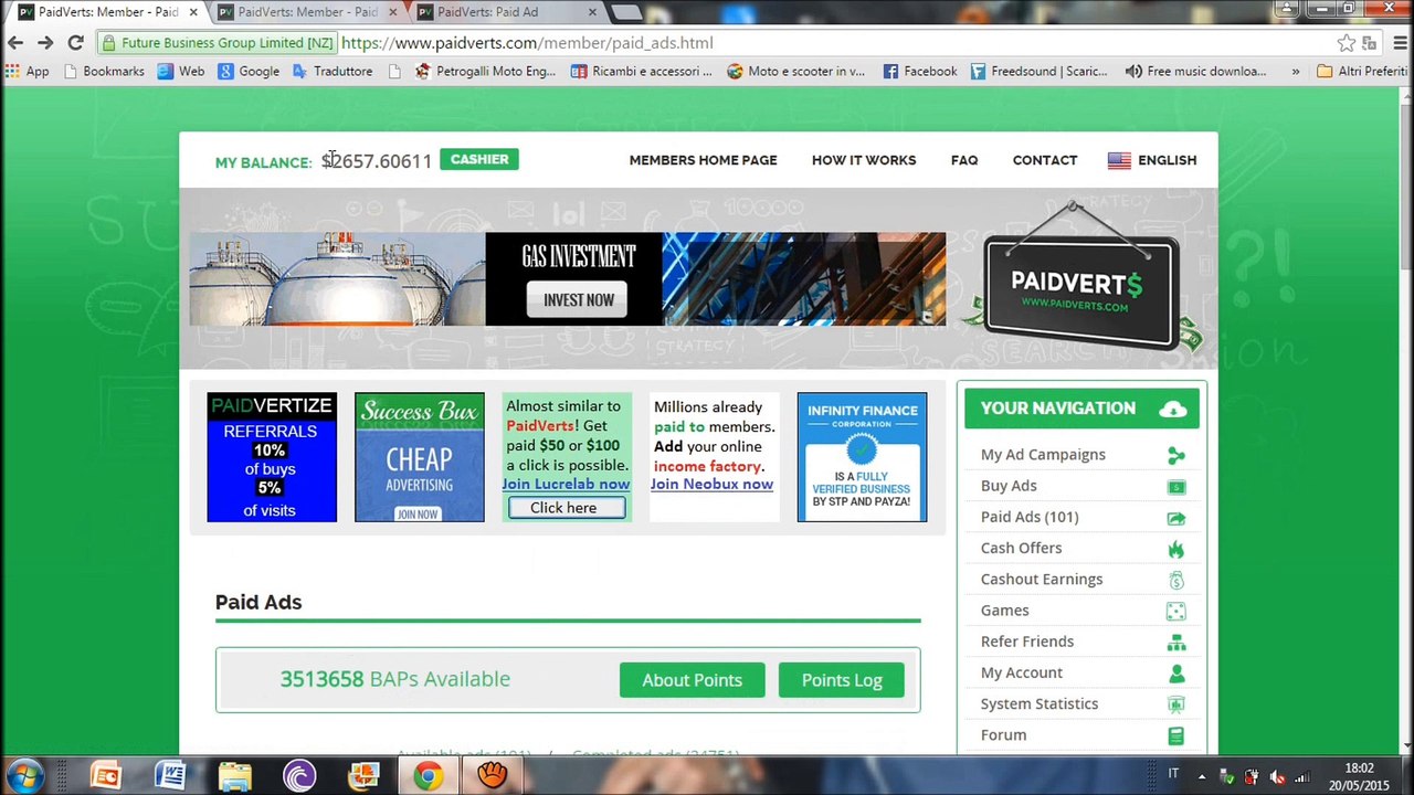 (trick) earn 1260$ daily - tutorial Paidverts (PATIENTLY)
