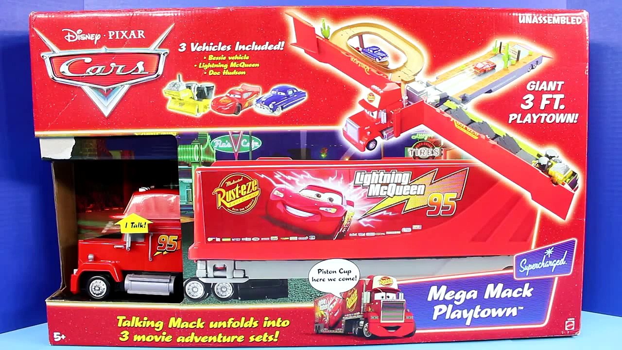 Disney Pixar Cars Mega Mack Playtown With Talking Mack Lightning ...