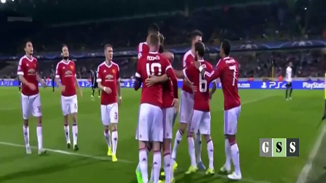 Wayne Rooney Amazing Hat-trick (All Goals) vs Club Brugge 26/08/2015 [HD]