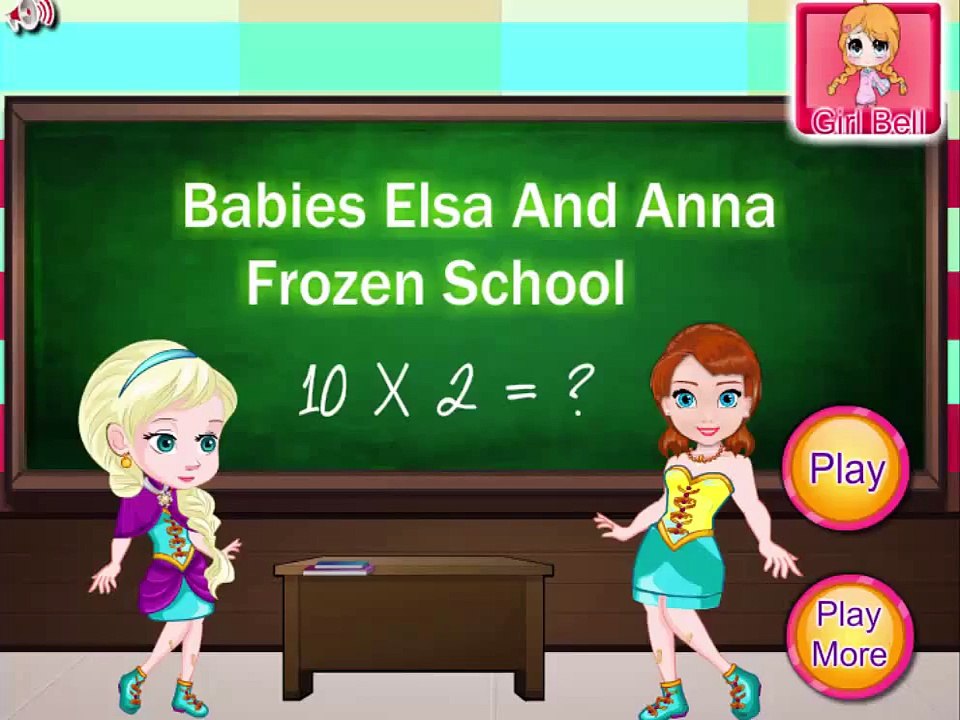 246 ► Babies Elsa and Anna Frozen School quiz game - Baby Elsa and anna class room teacher game