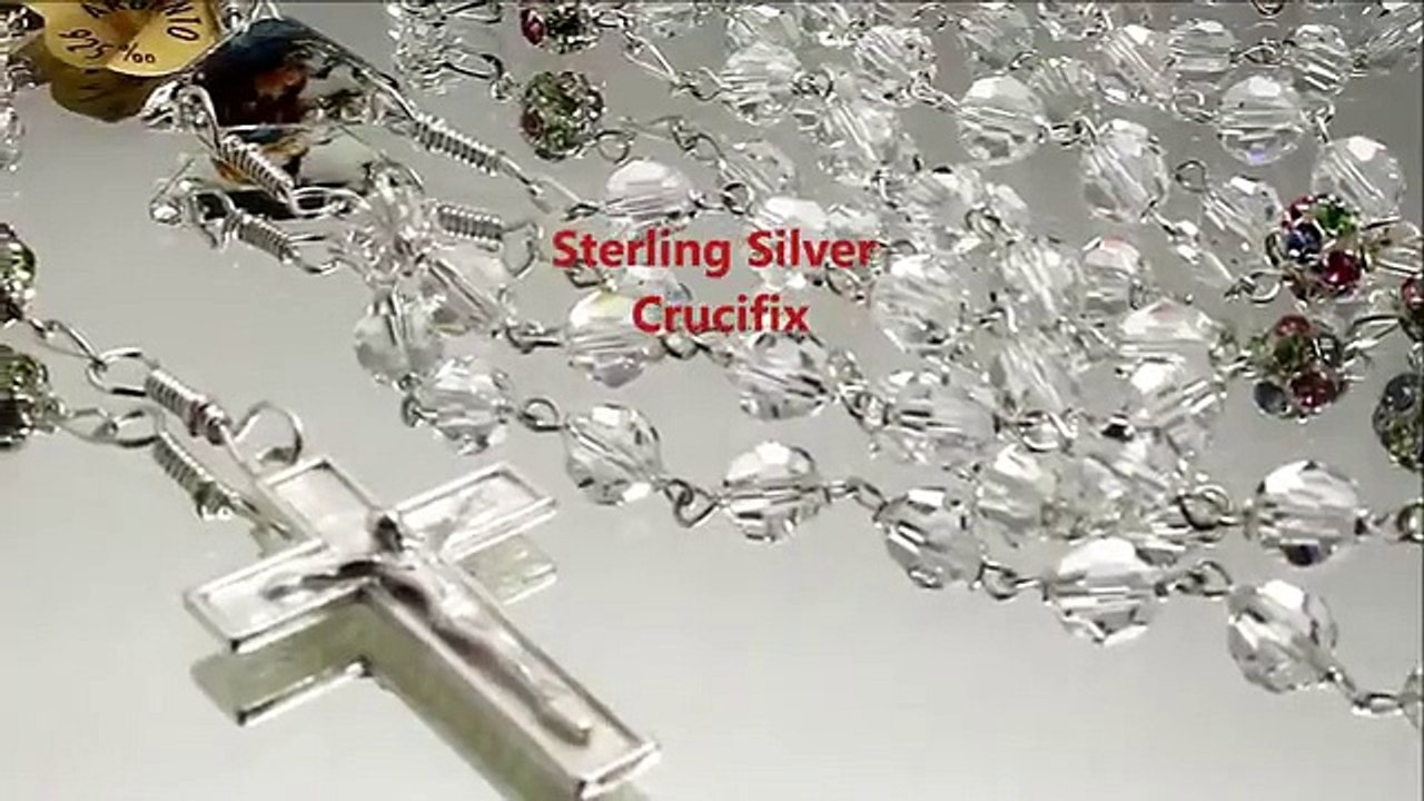 Crystallized by Swarovski Madonna of the Streets Crystal Beads Rosary