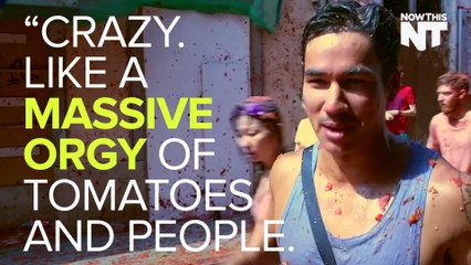 Giant Annual Tomato-Throwing Festival Kicks Off In Spain