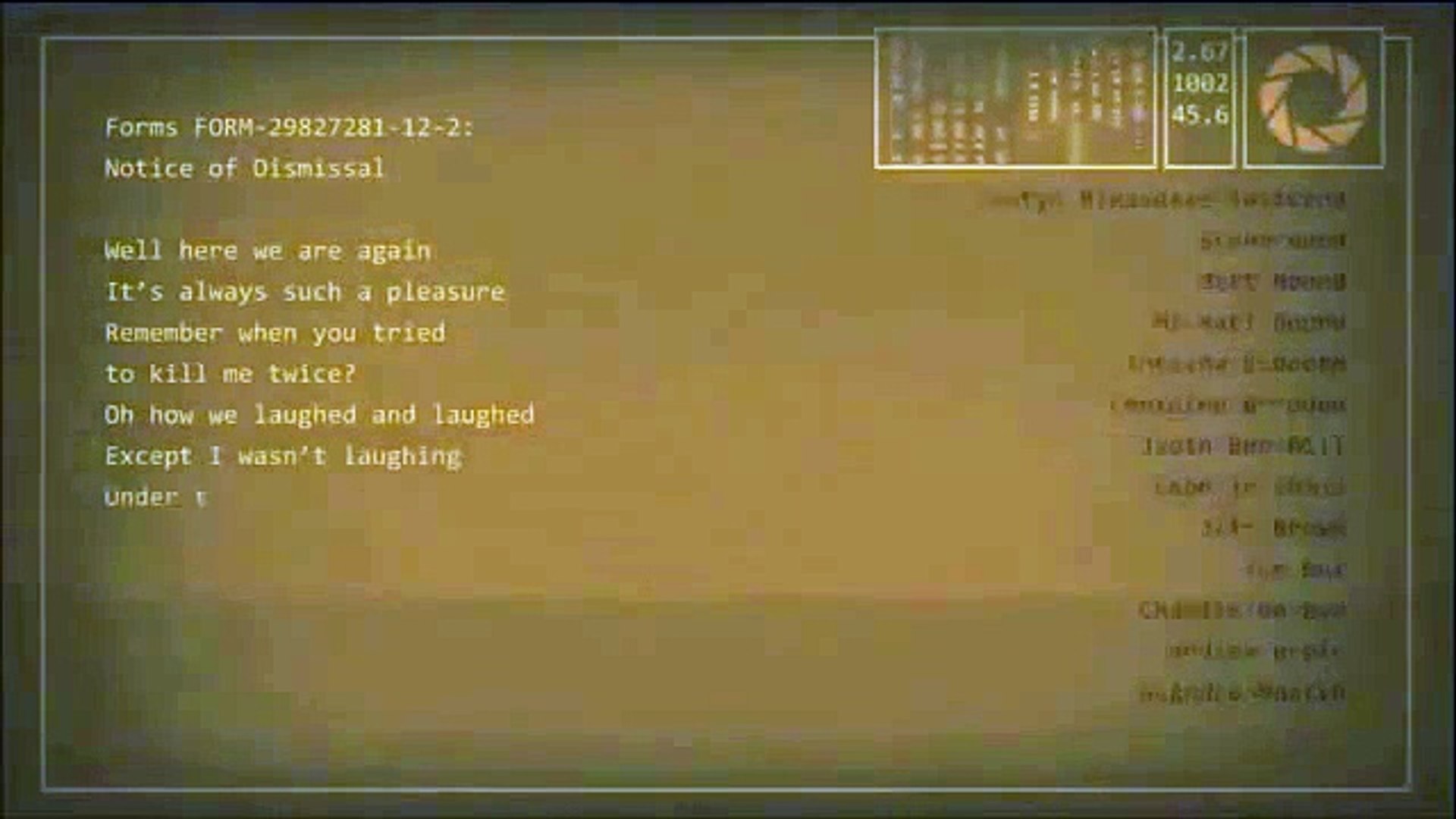 Portal 2 End Credits Song Want You Gone By Jonathan Coulton 1080p Hd Video Dailymotion