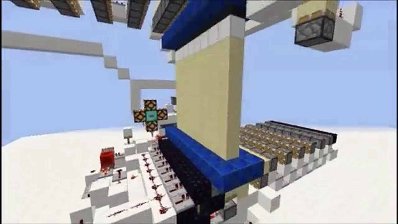 Minecraft Redstone : Porte pistons 8x8