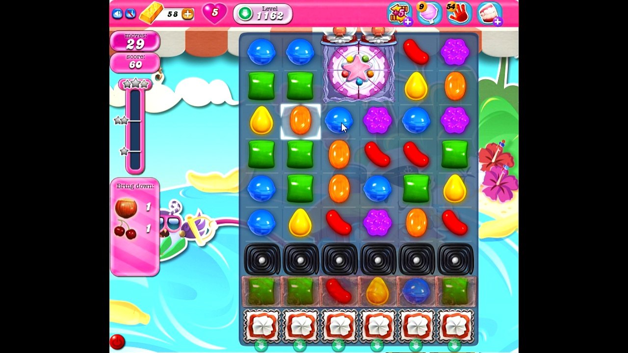 Candy Crush Saga level 1162
