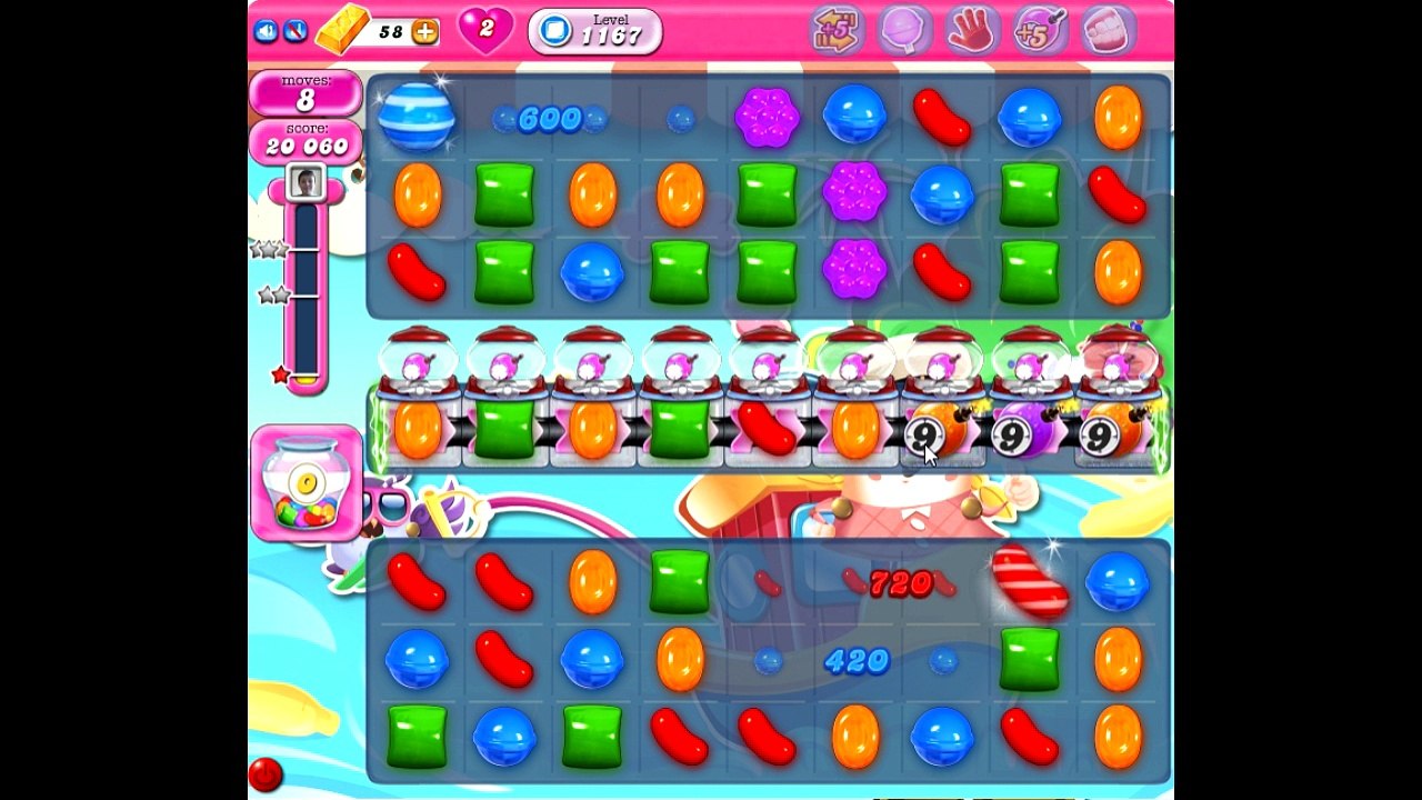 Candy Crush Saga level 1167