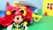 Mickey Mouse Clubhouse Mickey Fire Truck Peppa Pig George Pig Joker from Batman ToysReviewToys