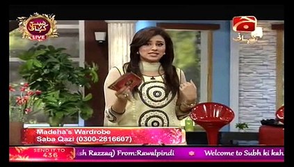 Subh Ki Kahani With Madeha Naqvi on Geo Kahani Part 1 - 27th August 2015