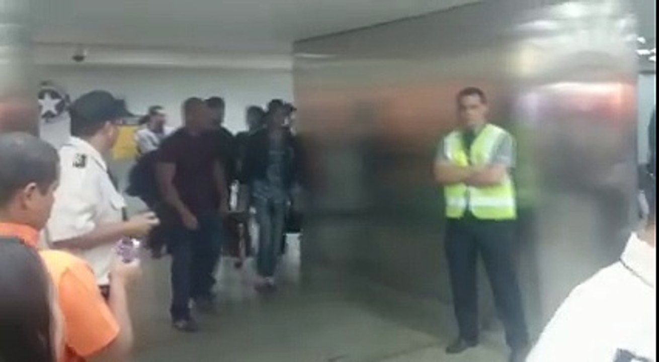 Tokio Hote arriving at the airport of Sao Paulo 27.08.2015