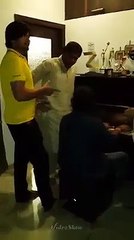 Ali abbas singing song in his home with piano