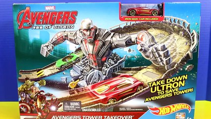 Hot Wheels Marvel Avengers Age Of Ultron Avengers Tower Takeover Iron Man Hulk Captain America