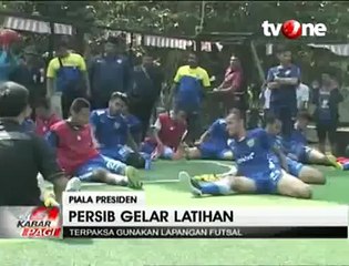 Jelang Piala Presiden, Persib Latihan di Lapangan Futsal