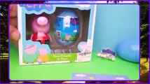Peppa Pig Surpresas com Brinquedo Pig George e família Peppa na Sala de TV e Peppa com Amigos