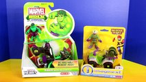 Playskool Heroes Marvel Hulk Helicopter & Imaginext Rocky Mountain ATV Solomon Grundy Rescue Center