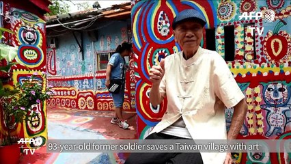 The 'Rainbow Grandpa' saving a Taiwan village with art