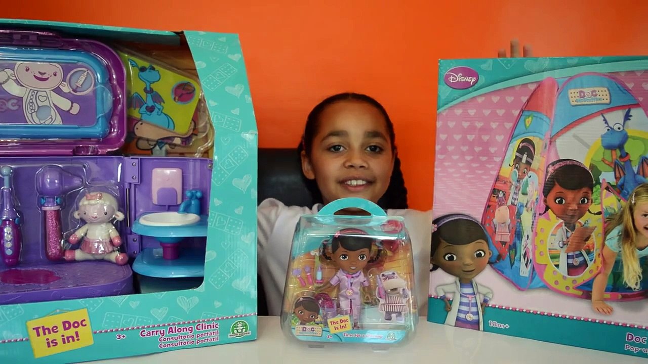 Doc McStuffins Carry Along Clinic - Doctor Kit - Doc Talking Mobile Kids Review And Play