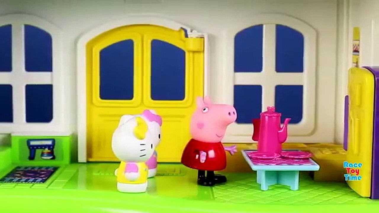 Peppa Pig Invites Hello Kitty To The Little People Happy Sounds Home Fisher-Price