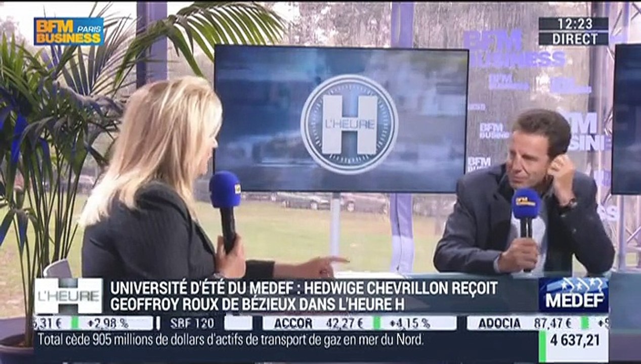 Geoffroy Roux de Bézieux, Medef - 27/08