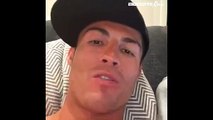 DJ Cristiano Ronaldo having fun with his son at home