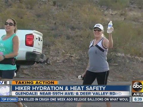 Hiker hydration and heat safety in Glendale