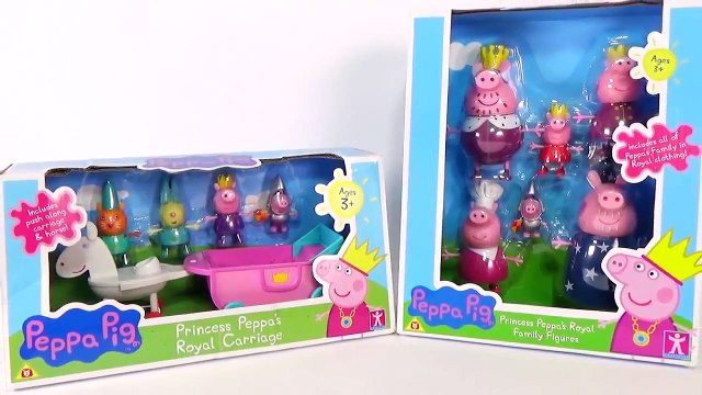 Peppa Pig e George Carruagem e Família Real Royal Family Toys Juguetes Brinquedos Em P