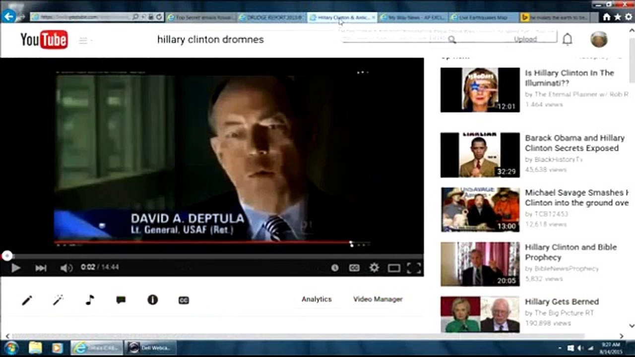 HILLARY DRONE TALK N TOP SECRET EMAILS TICKING TIME BOMB Illegal Drone Wars Expose "All Seeing Eye"