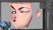 TUTORIAL: PARTE 4 - Pintar el rostro de una Mujer (Caricatura) en #PhotoShop