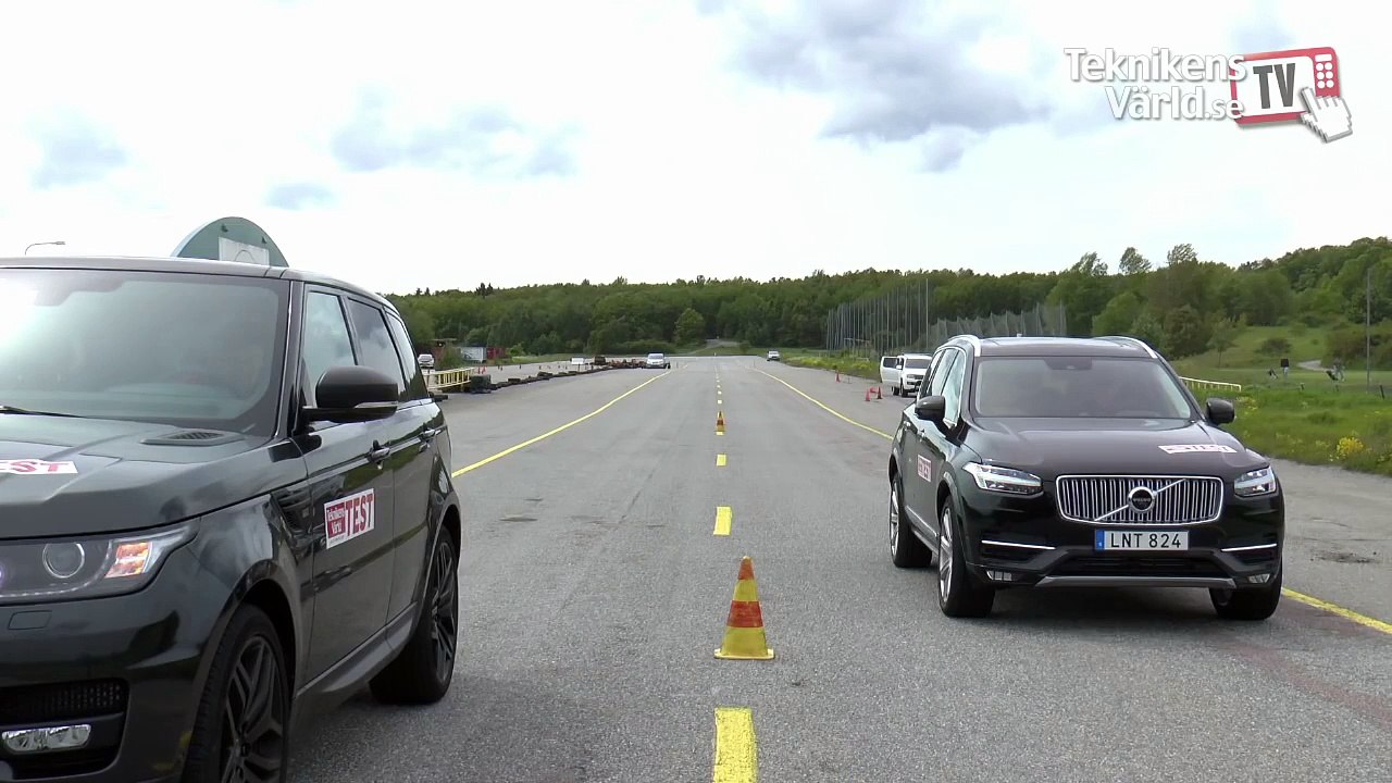 Range Rover Sport 2015 fails brake test (vs Volvo XC90) video Dailymotion