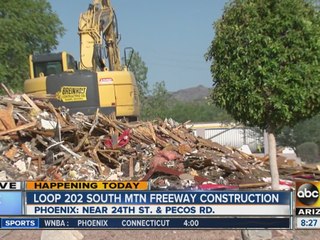 Loop 202 South Mountain Freeway construction