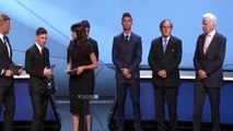 Cristiano Ronaldo boring when Messi give the interview at Best Player in Europe 2014-2015