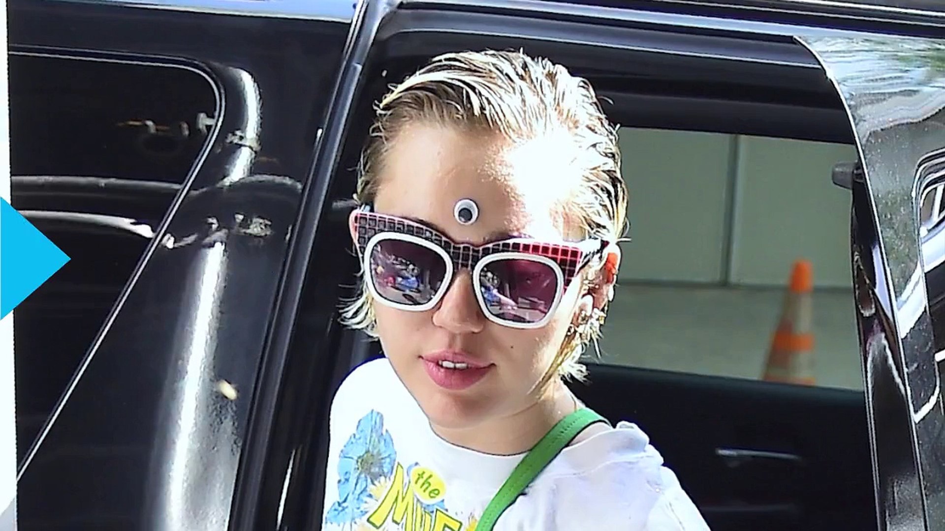 Miley Cyrus Goes Undercover, Reports on Herself on 'Kimmel'