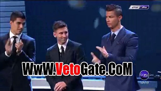 .رد فعل كريستيانو رونالدو عقب فوز ميسى بجائزه افضل لاعب
