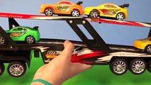 Trucks for Kids | Truck Car Transporter Toy with Racing Cars Outdoor Drive