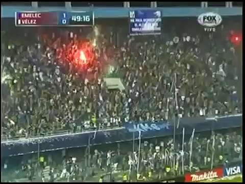 Gol de Ferreyra en contra Emelec 1 vs Velez 0 Copa libertadores 2013
