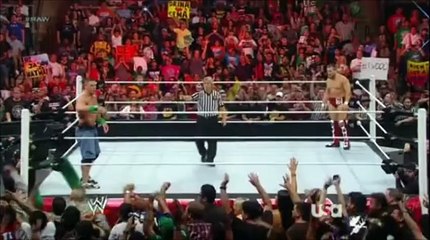 Daniel bryan vs John cena Raw 8/6/12