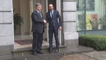Le président ukrainien à Bruxelles pour discuter notamment des accords de paix avec la Russie