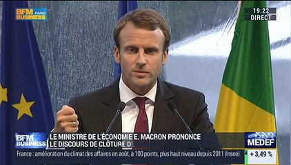 Edition spéciale Université d'été du Medef: Discours d'Emmanuel Macron - 27/08