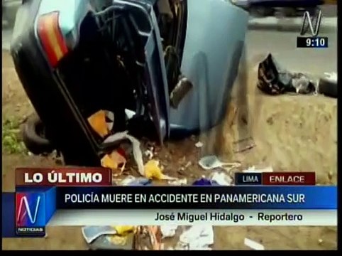 Panamericana Sur: Policía falleció luego de chocar su auto contra un árbol