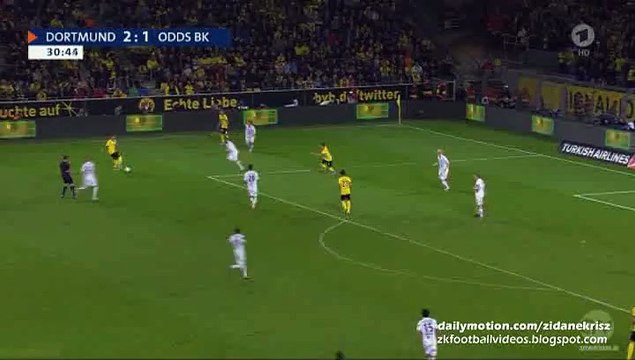 3-1 Marco Reus Fantastic Goal | Borussia Dortmund v. Odds Ballklub - Europa League 27.08.2015 HD