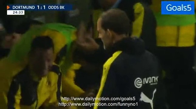 Henrikh Mkhitaryan Goal Dortmund 1 - 1 Odd Grenland Europa League 27-8-2015
