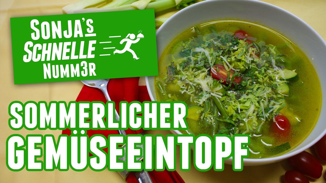 Sommerlicher Gemüseeintopf - Rezept (Sonja's Schnelle Nummer #77)