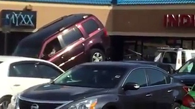 -This guy isn't having a good day. Trying To get out of being towed.