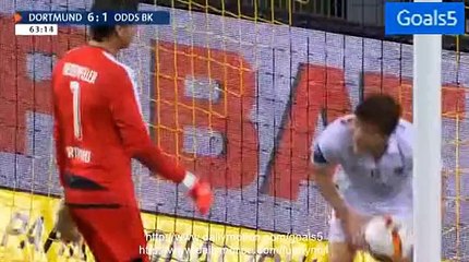 Oliver Berg Goal Dortmund 6 - 2 Odd Grenland Europa League 27-8-2015