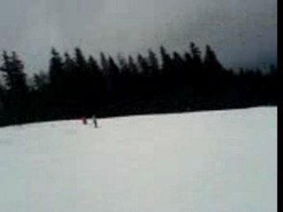 Primer dia de ski. Primera caida.